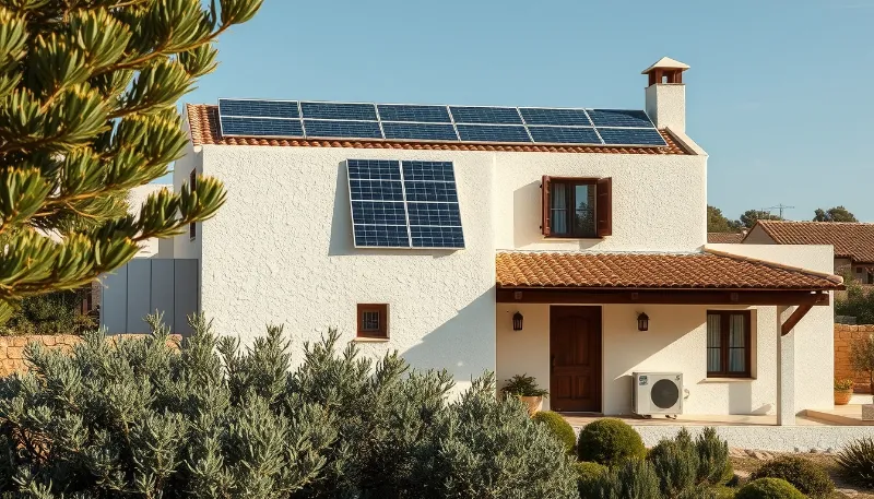 Vivienda con aislamiento térmico y placas solares en Ibiza para máxima eficiencia energética