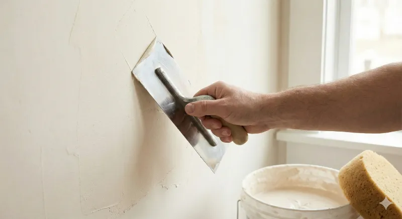 Especialista de Ibossim construction restaurando una pared afectada por humedades